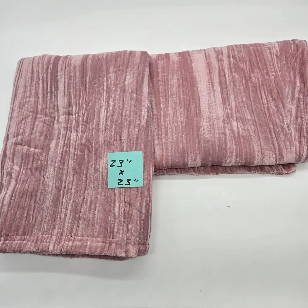 Crushed Velvet Pink Pillow Covers 23x23